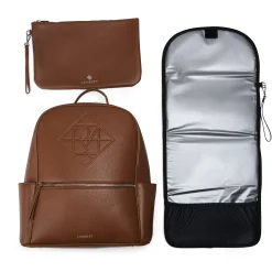 Lambert Diaper Bags|Diaper Bags>Vicky Backpack Diaper - Hazelnut