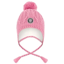Kids Deux par Deux Beanies>Violet Knit Hat 2-12