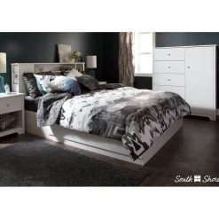 South Shore Vito Door Chest with 5 Drawers - Pure White