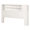South Shore Twin, Full & Queen Beds>Vito Double Bookcase Headboard - Pure White