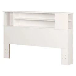 South Shore Twin, Full & Queen Beds>Vito Double Bookcase Headboard - Pure White