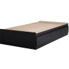 South Shore Vito Double Twin Mates Bed with 3 Drawers - Pure Black