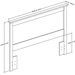 South Shore Vito Double/Queen Headboard - Pure White