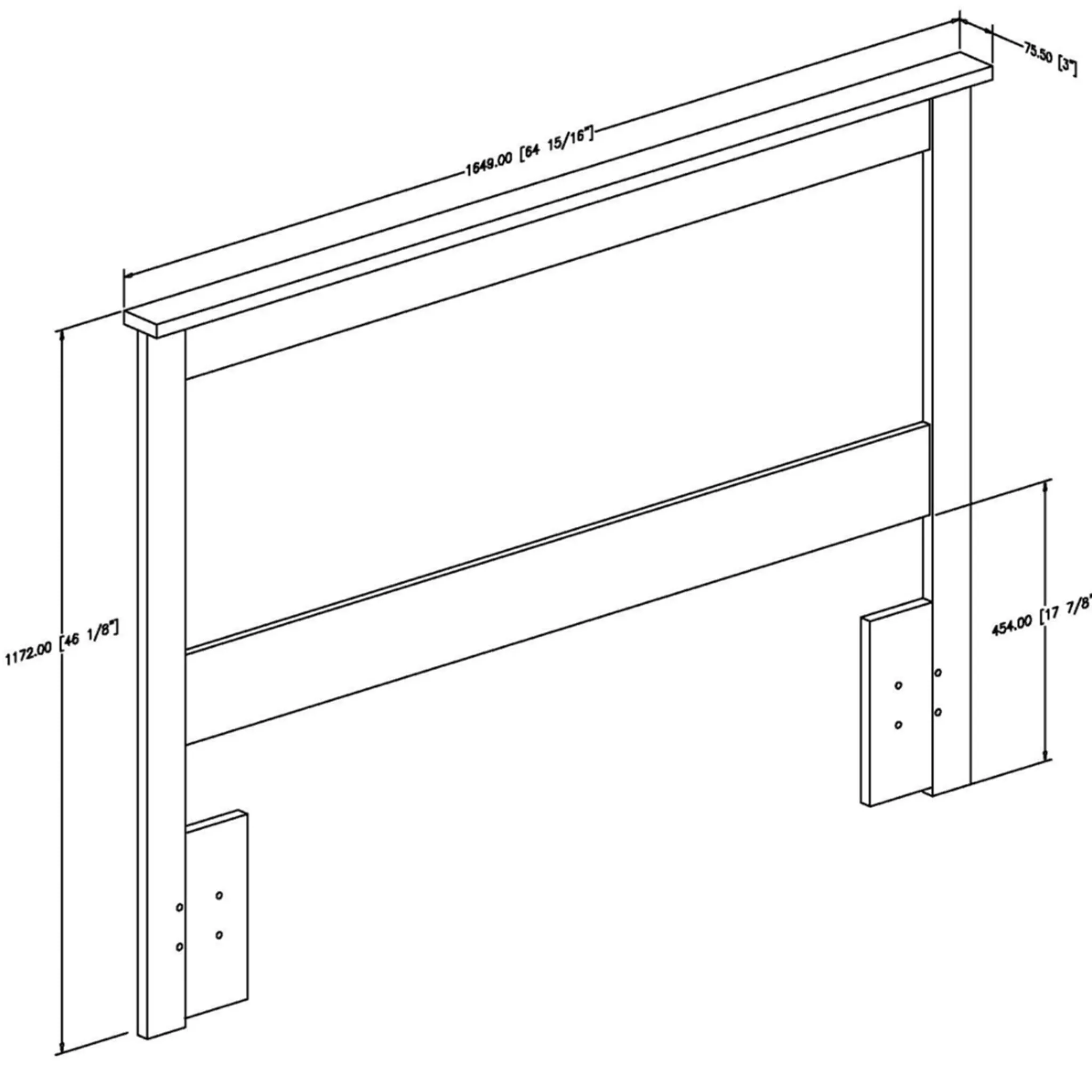 South Shore Vito Double/Queen Headboard - Pure White