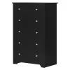 South Shore Storage Furniture>Vito 5-Drawer Chest - Pure Black