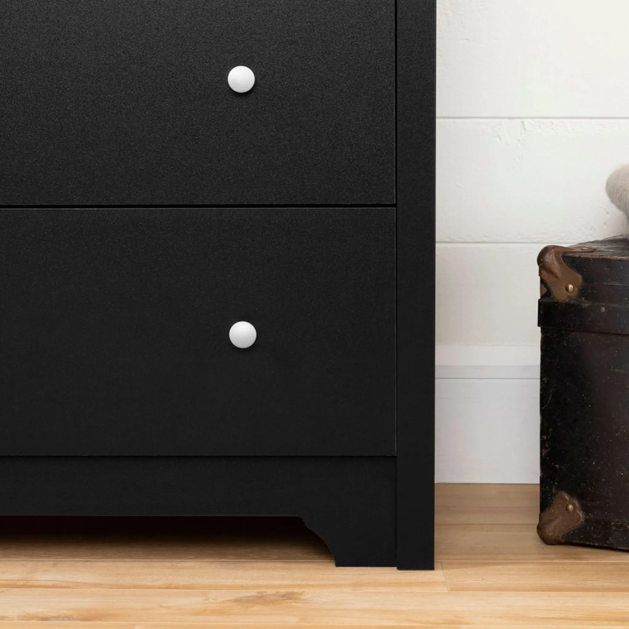 South Shore Vito 6-Drawer Double Dresser - Pure Black