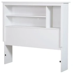 South Shore Twin, Full & Queen Beds>Vito Twin Bookcase Headboard - Pure White