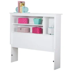 South Shore Twin, Full & Queen Beds>Vito Twin Bookcase Headboard - Pure White
