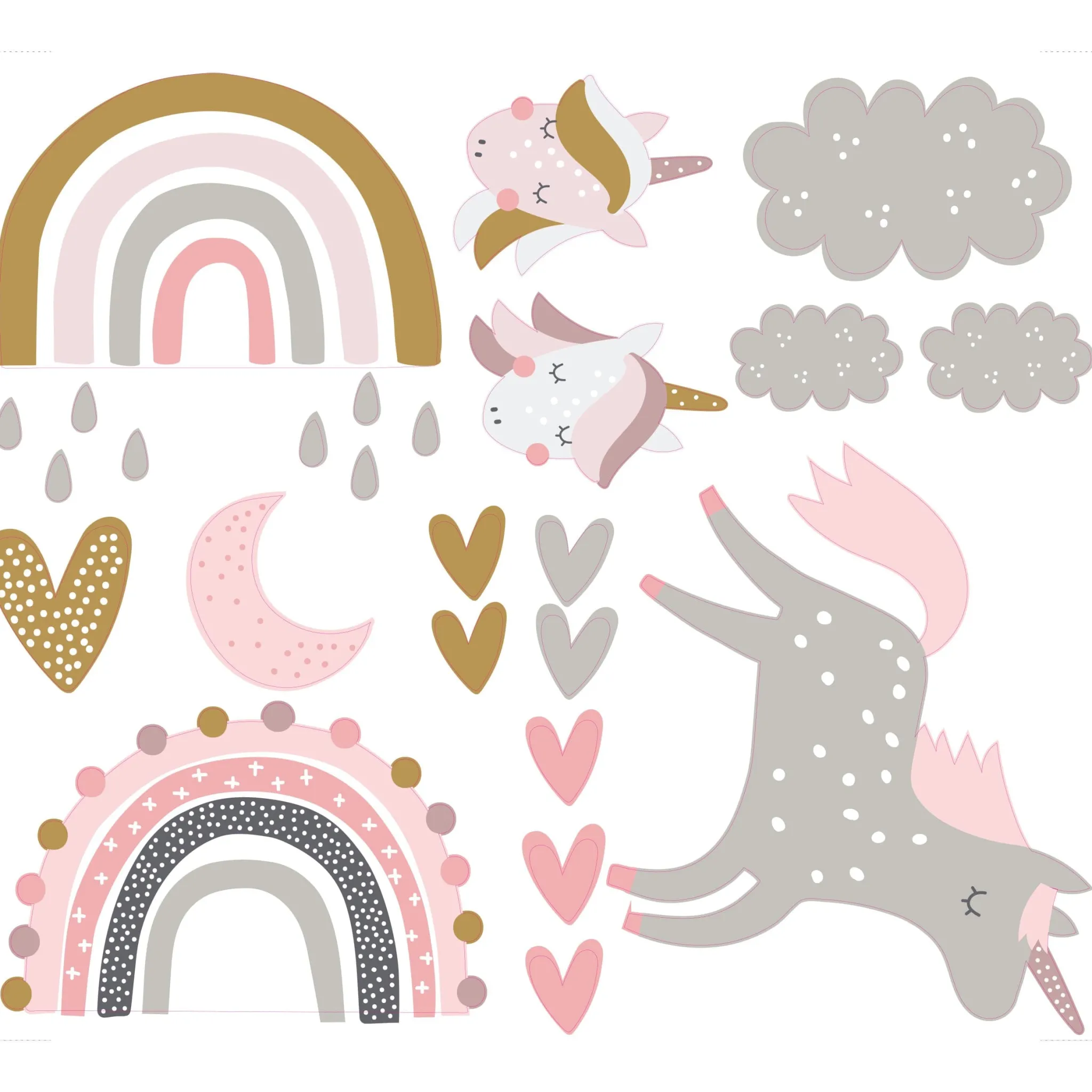 Clement - Impressions Wall Decals|Wall Decorations>Wall Stickers - Unicorn