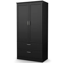 South Shore Wardrobe Armoire - Acapella Pure Black