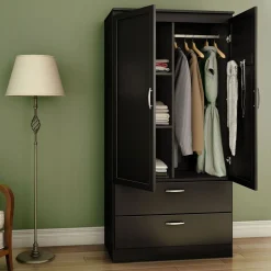 South Shore Wardrobe Armoire - Acapella Pure Black