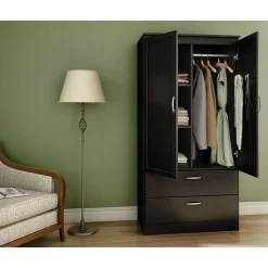 South Shore Wardrobe Armoire - Acapella Pure Black