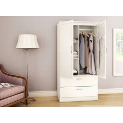 South Shore Wardrobe Armoire - Acapella Pure White