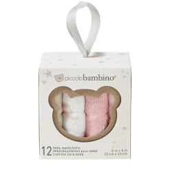 Kids Piccolo Bambino Towels & Wipes|Towels & Wipes>Washcloths Gift box (12) - Pink