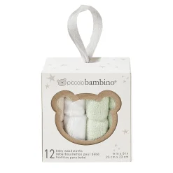 Kids Piccolo Bambino Washcloths Gift box (12) - Sage