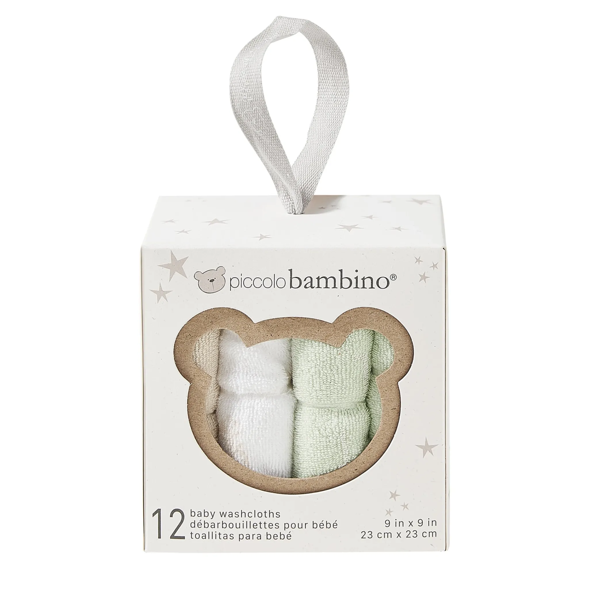 Kids Piccolo Bambino Washcloths Gift box (12) - Sage