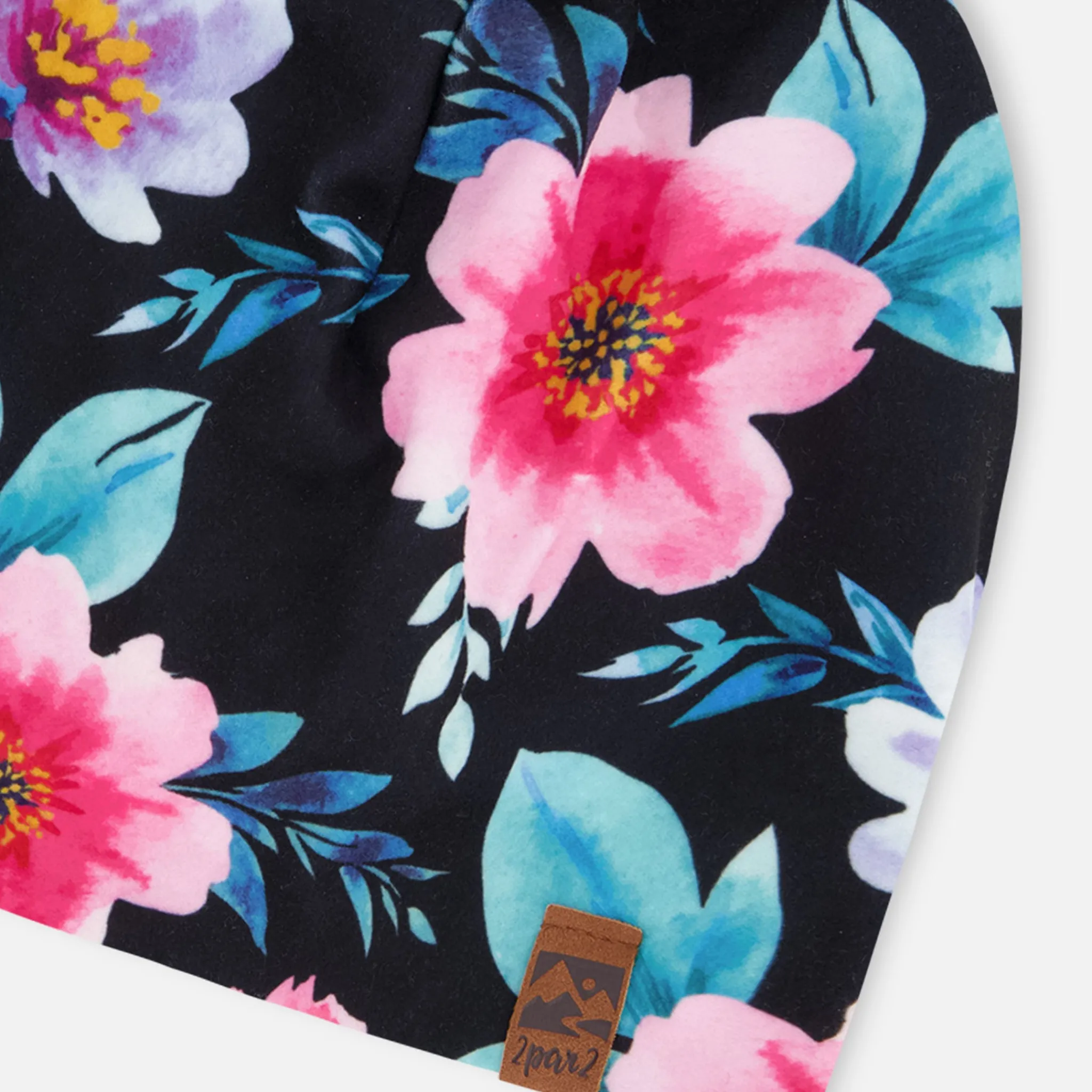 Kids Deux par Deux Watercolor Flowers Hat 2-14
