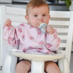 Kids Origami Breastfeeding|Bibs>Waterproof Bib Long Sleeves - Strawberry