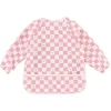 Kids Origami Waterproof Bib Long Sleeves - Plaid