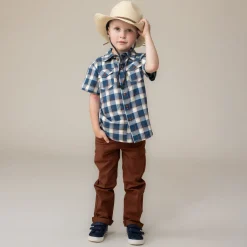 Kids/BOY Nano West Plaid Shirt 2-12