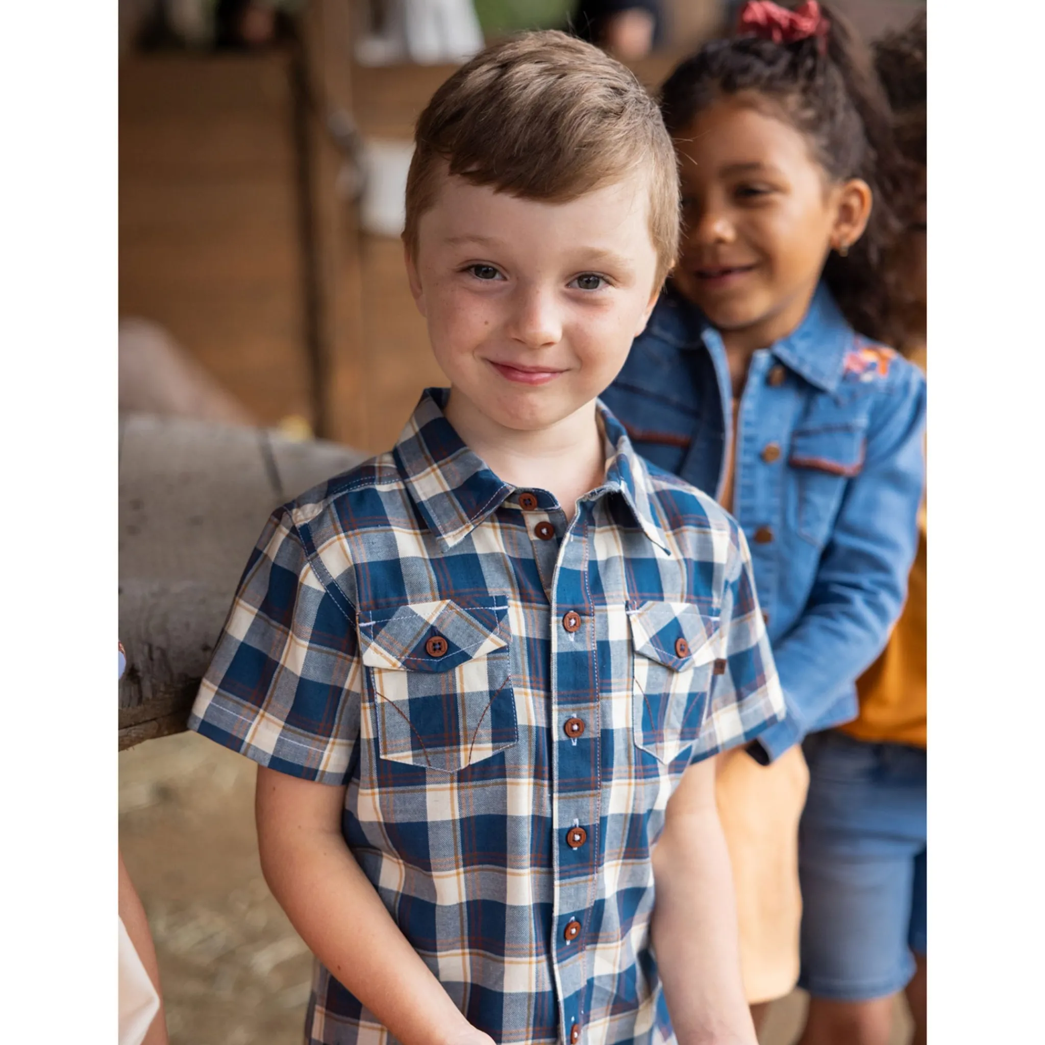 Kids/BOY Nano West Plaid Shirt 2-12