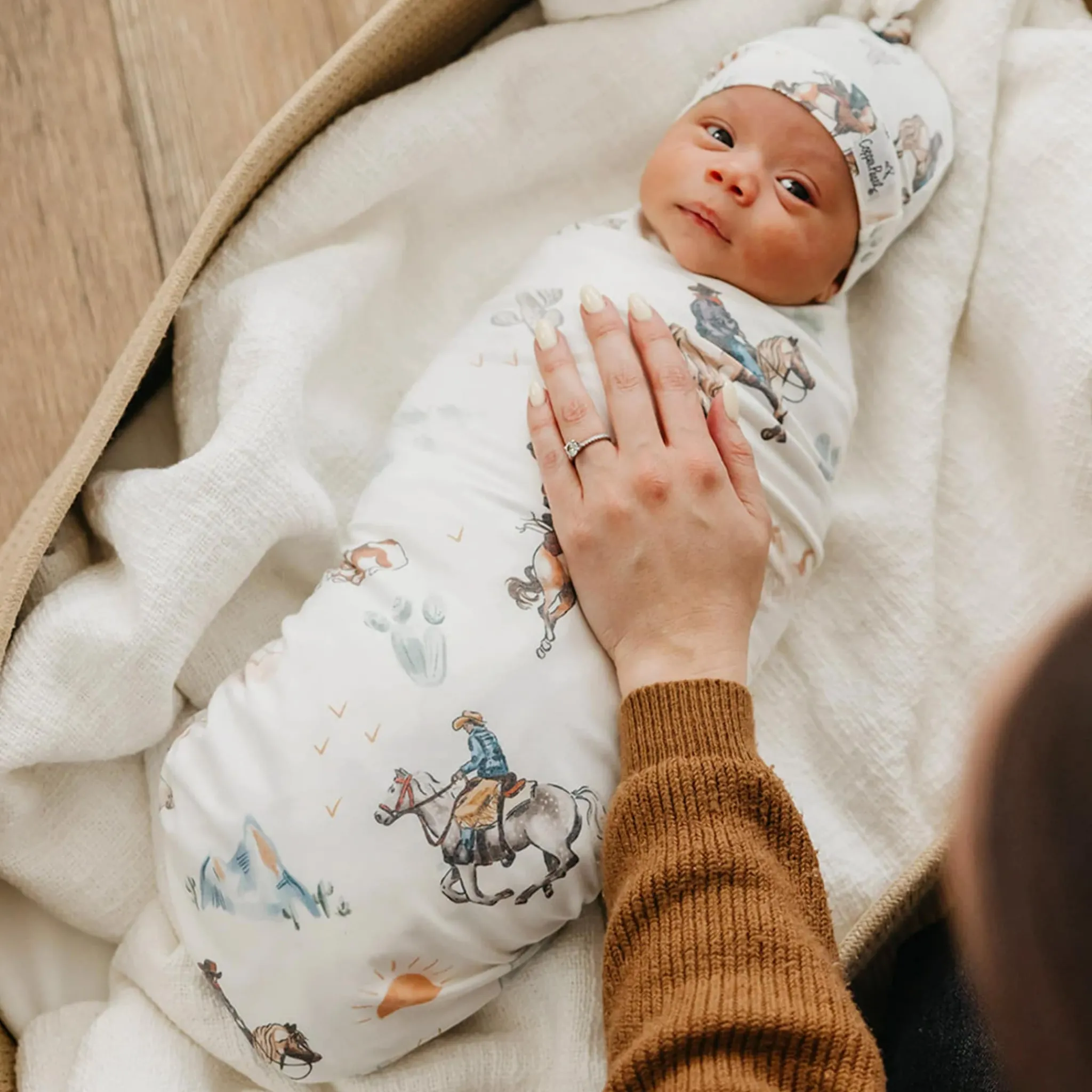 Kids Copper Pearl Wester/Boone-Swaddle Blanket