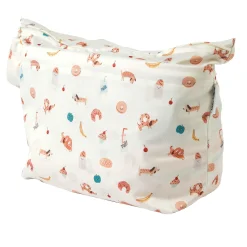 Loulou Lollipop Muslin Products|Diaper Bags>Wet Bag - French Breakfast