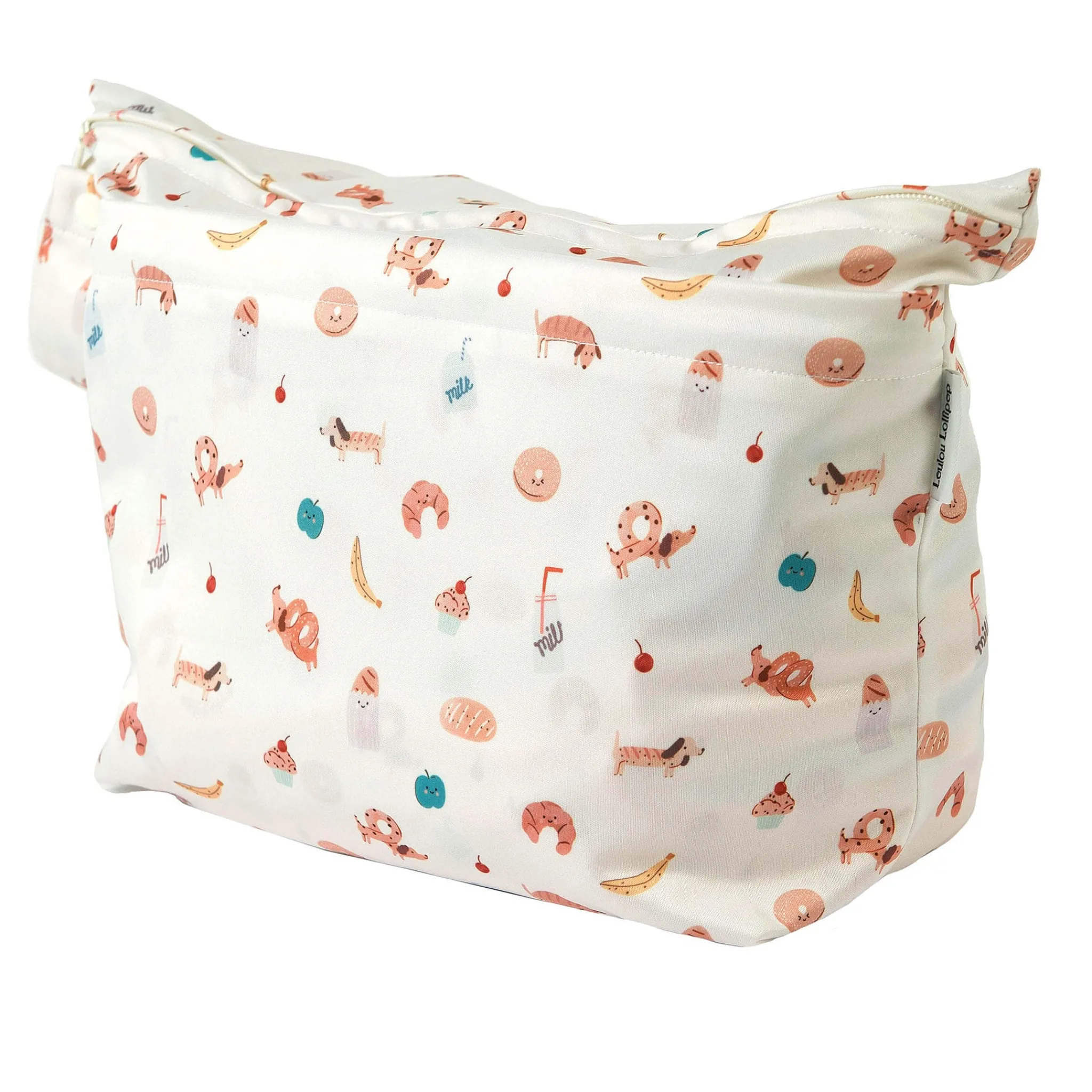 Loulou Lollipop Muslin Products|Diaper Bags>Wet Bag - French Breakfast