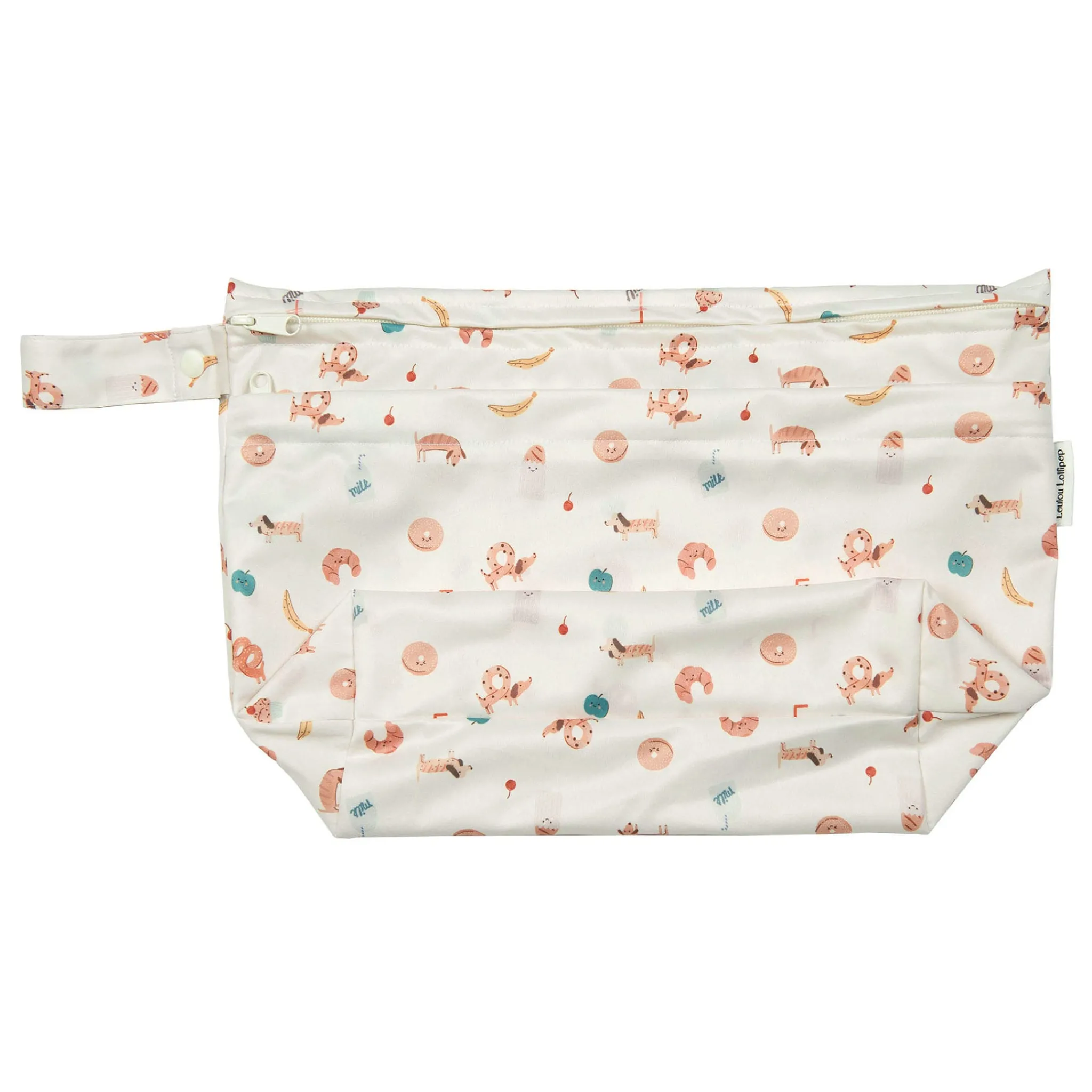 Loulou Lollipop Muslin Products|Diaper Bags>Wet Bag - French Breakfast