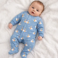 BOY Colle Colle Preemie Clothing|Pajamas>Whales Magnetic Pajamas Premature-12m