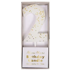 Meri Meri Party Supplies>White Number 2 Candle