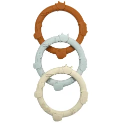 Loulou Lollipop Teething Toys>Wild Teething Ring Set - Ginger/Honey