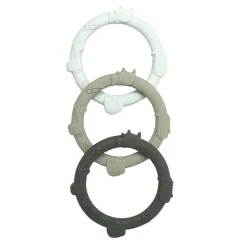 Loulou Lollipop Wild Teething Ring Set - Sage/Green