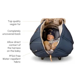Kids/BOY Petit Coulou Winter Car Seat Cover - Classic Collection - Blush