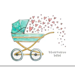 STÉPHANIE RENIÈRE ILLUSTRATION Wish Card Bienvenue Bébé
