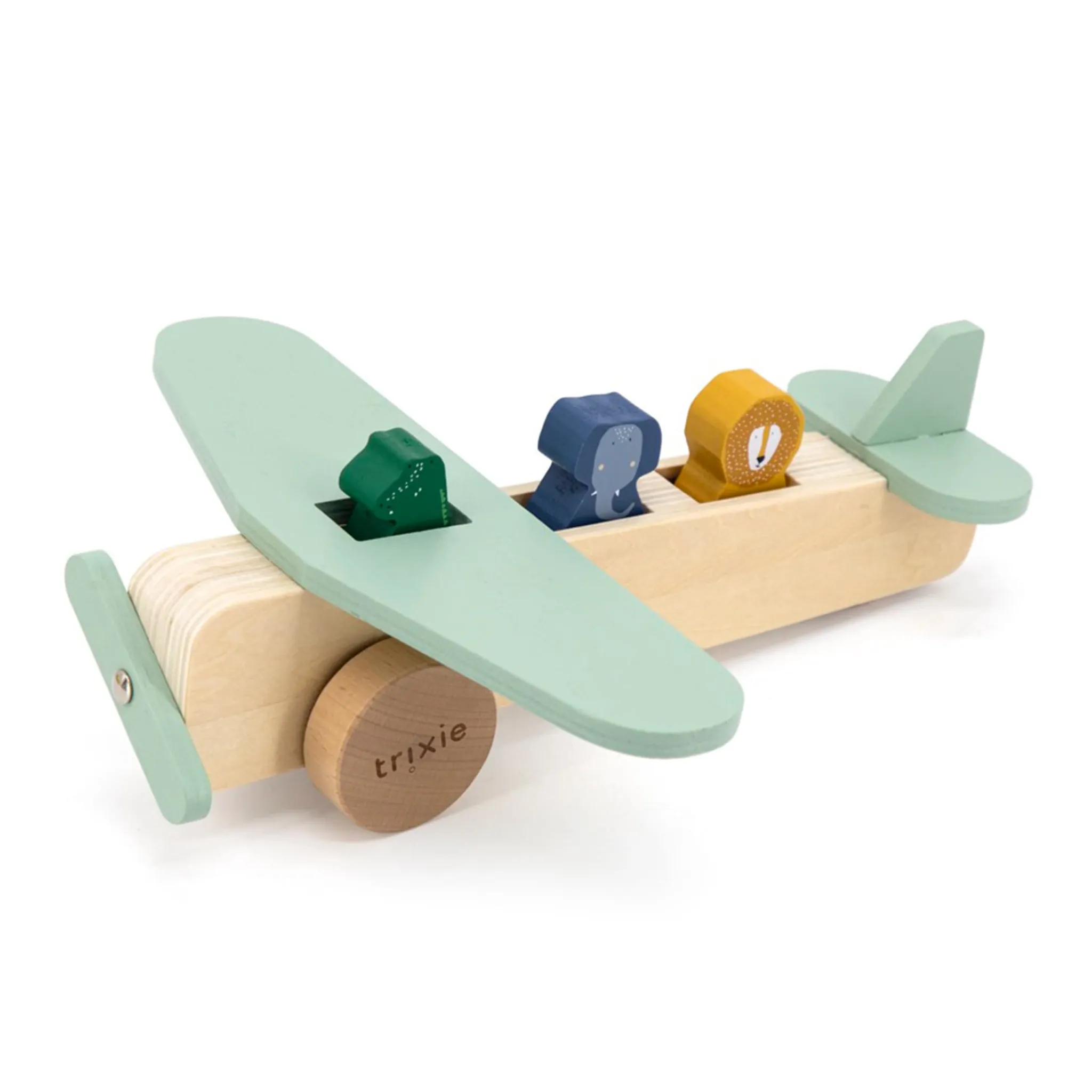Kids Trixie Wooden Animal Airplane