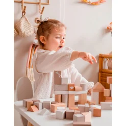 Label Label Wooden blocks 50 Pieces - Nougat