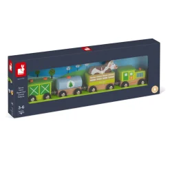 Kids Janod Wooden Toys>Wooden Magnetic Farm Train