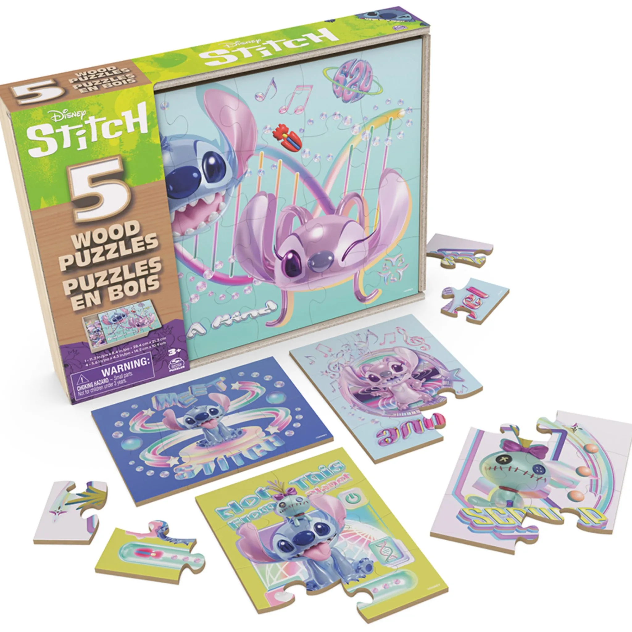 Kids Kid Jouets Puzzles>Wooden Puzzle 5-in-1 - Stitch