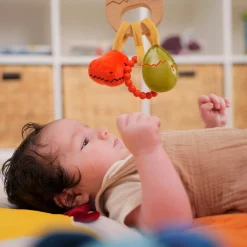 Little Big Friends Teething Toys>Wooden Rattle - Dino