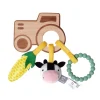 Little Big Friends Teething Toys>Wooden Rattle - Farm