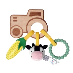 Little Big Friends Teething Toys>Wooden Rattle - Farm