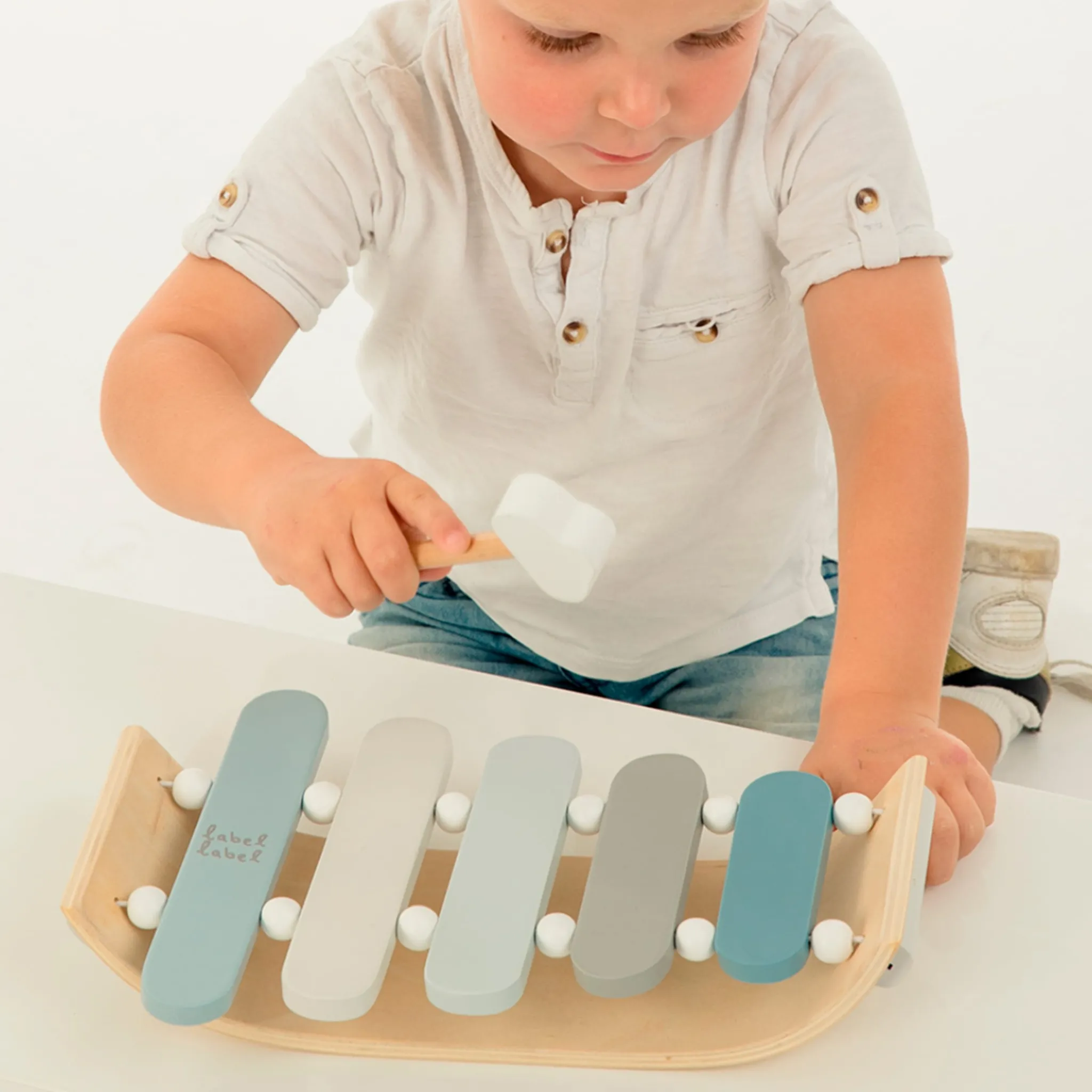 Kids Label Label Xylophone - Blue