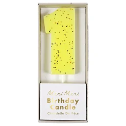 Meri Meri Party Supplies>Yellow Number 1 Candle