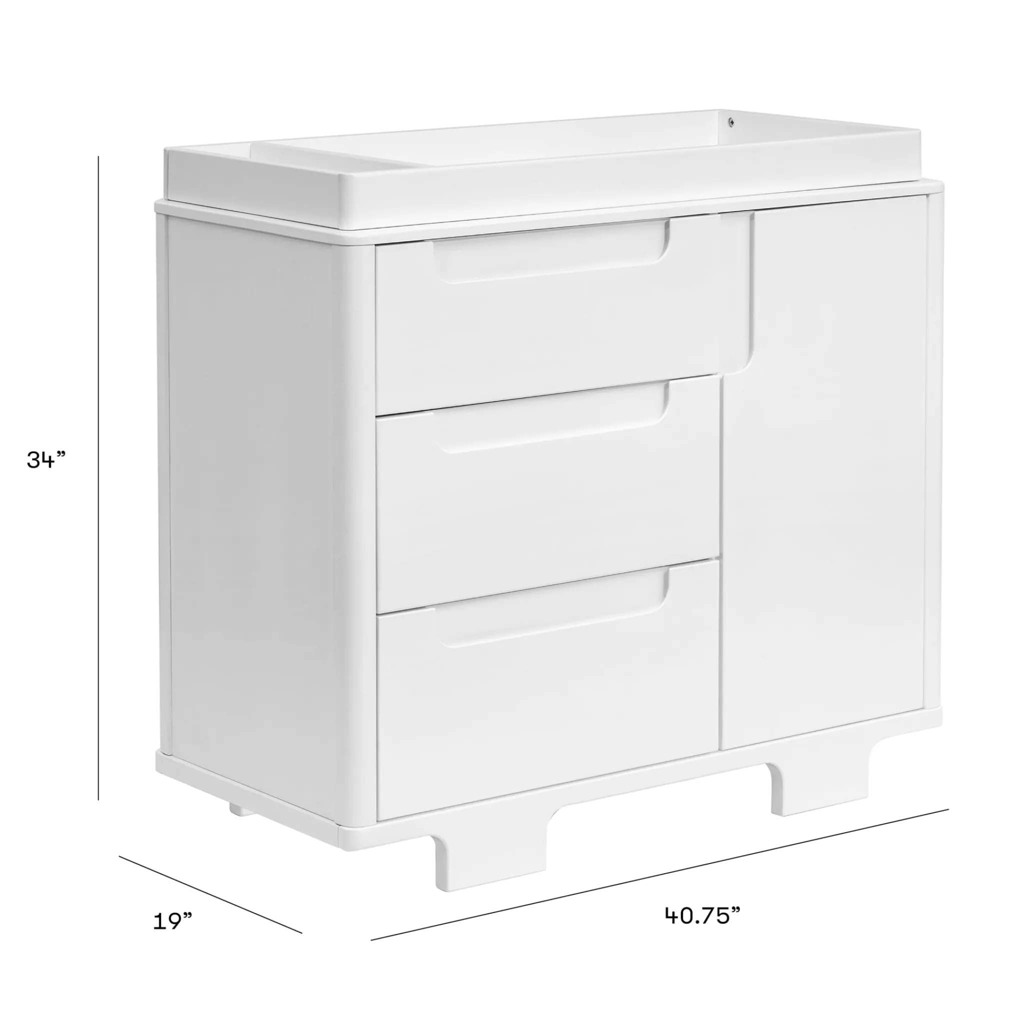 Babyletto Yuzu 3-Drawer Changer Dresser - White