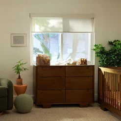 Babyletto Storage Furniture>Yuzu 6-Drawer Dresser - Natural Walnut
