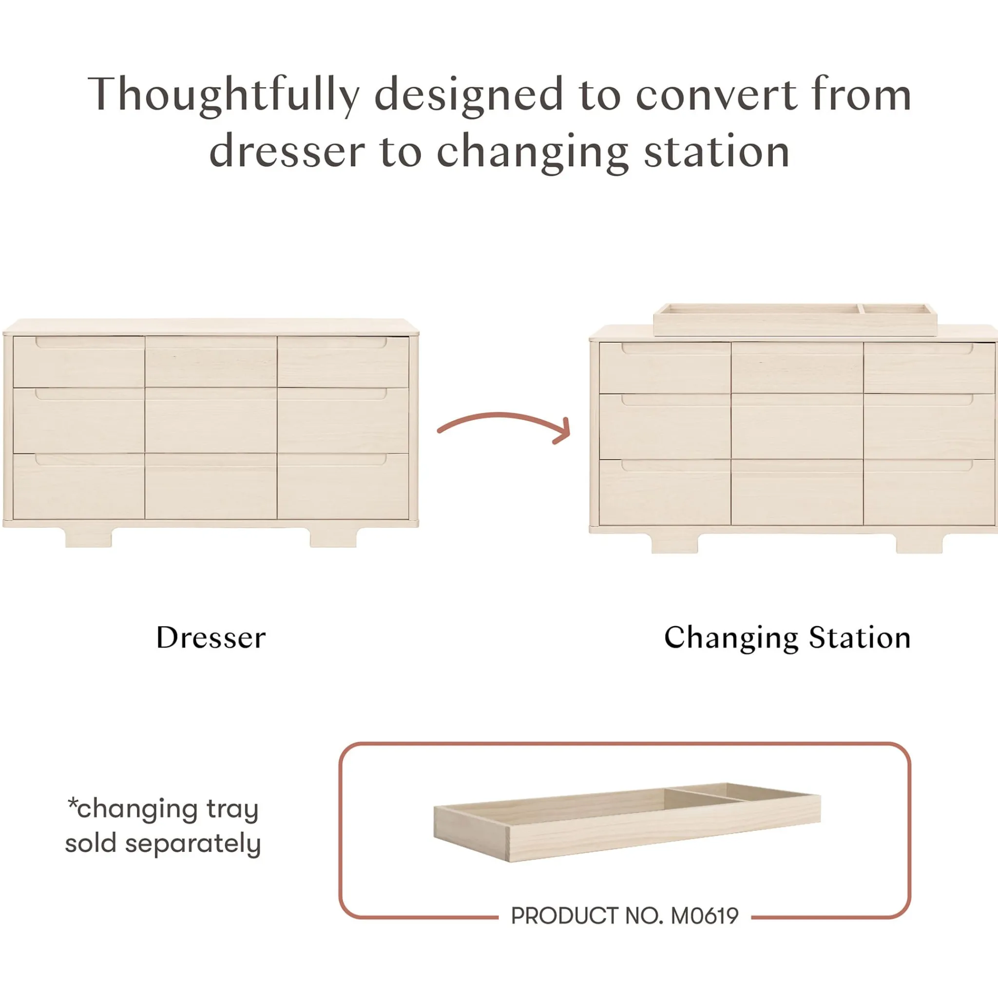Babyletto Yuzu 9-Drawer Dresser - Washed Natural