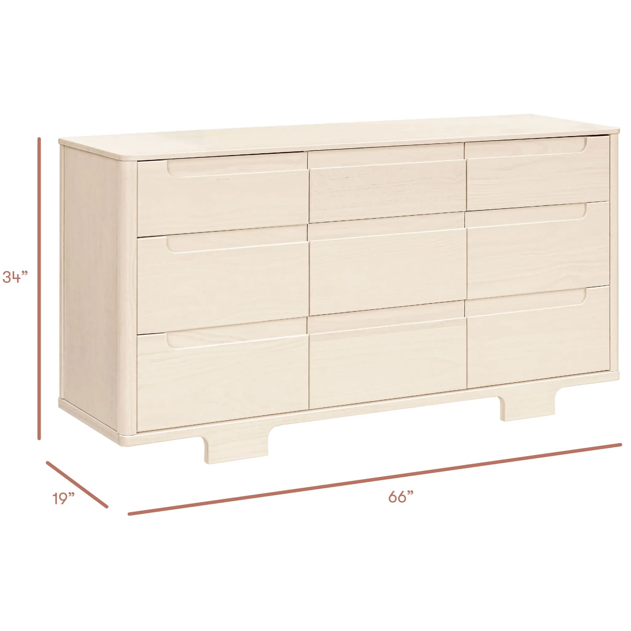Babyletto Yuzu 9-Drawer Dresser - Washed Natural