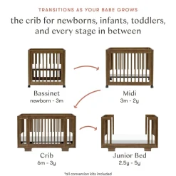 Babyletto Yuzu 8-in-1 Convertible Crib - Walnut