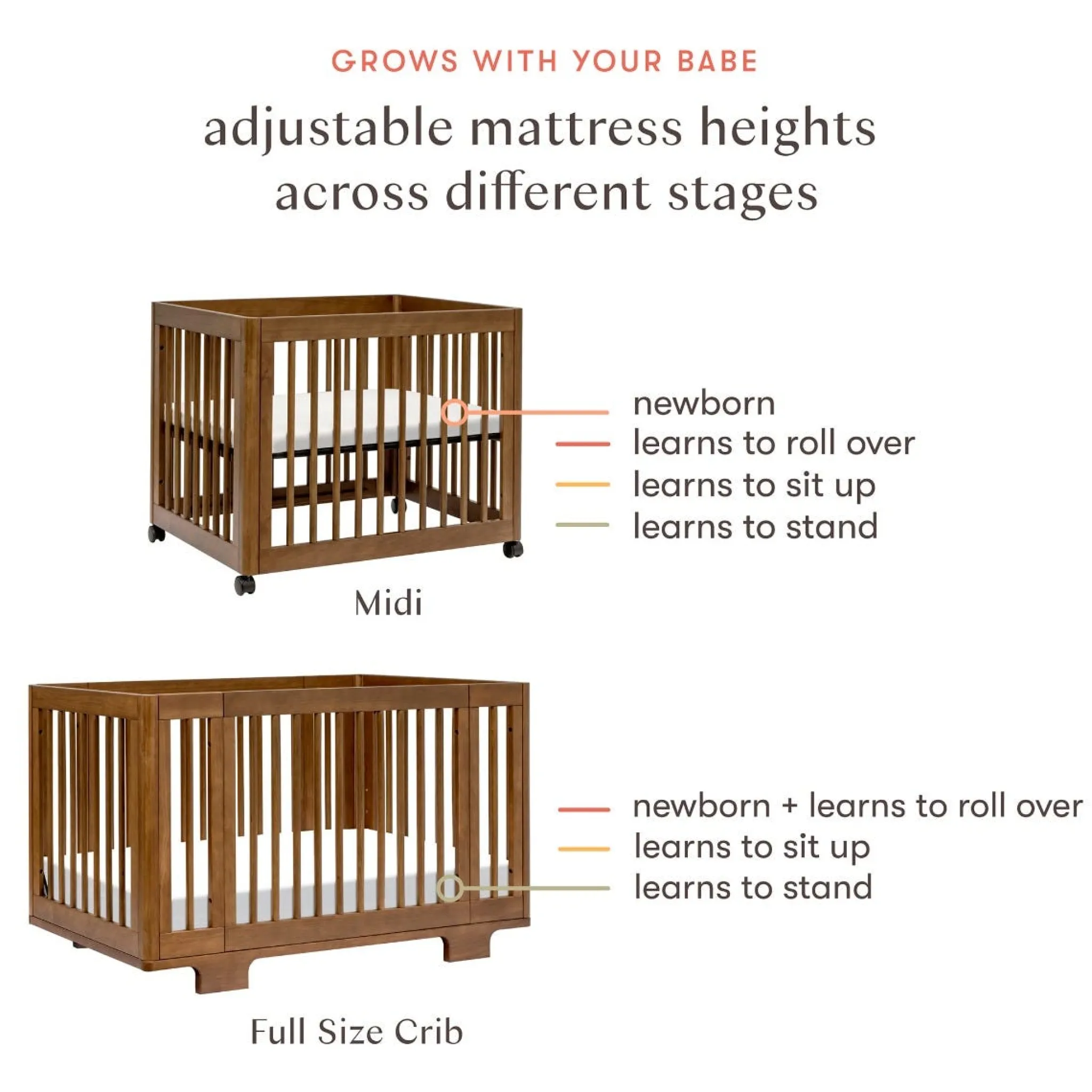Babyletto Yuzu 8-in-1 Convertible Crib - Walnut